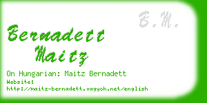 bernadett maitz business card